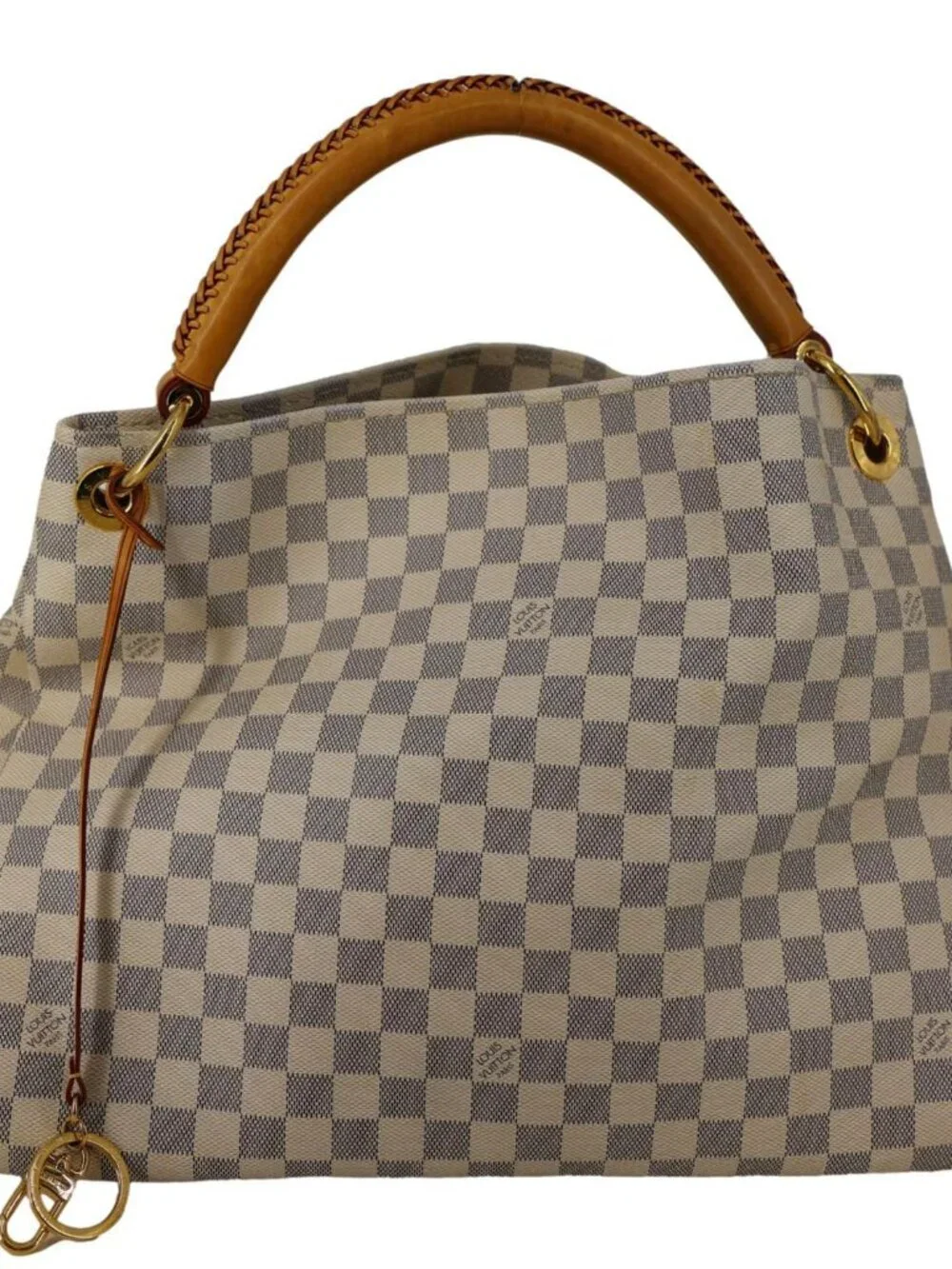 Louis Vuitton  Artsy MM Damier Azur Hobo Bag White